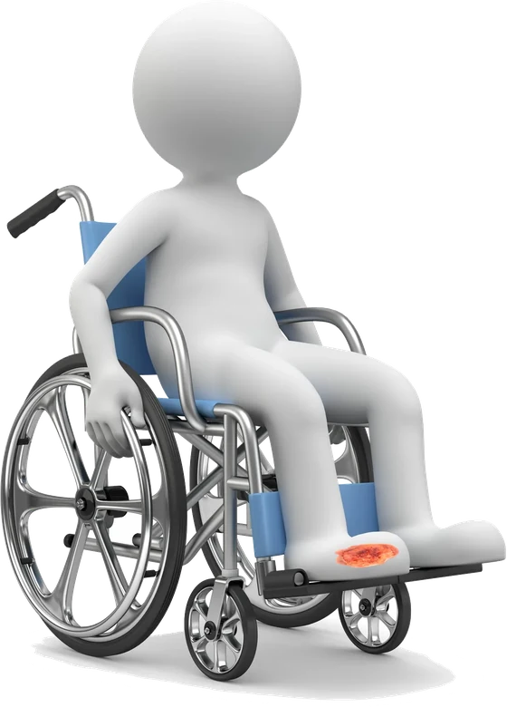 Illustration: Anwendung am Patienten im Rollstuhl